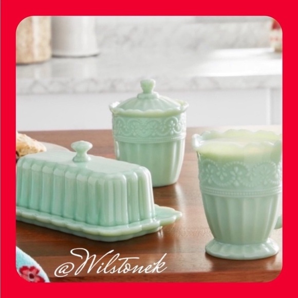The Pioneer Woman timeless Beauty 3 piece Sugar Bowl, Creamer & Butter dish set - Picture 1 of 8